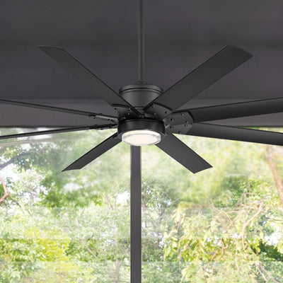 Modern Forms Renegade 52 in Outdoor LED Smart Ceiling Fan Matte Black