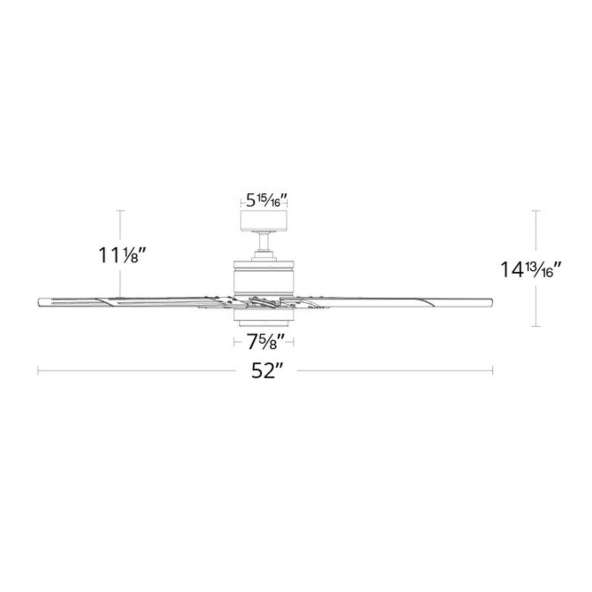 Renegade 52" Black LED Smart Windmill Ceiling Fan