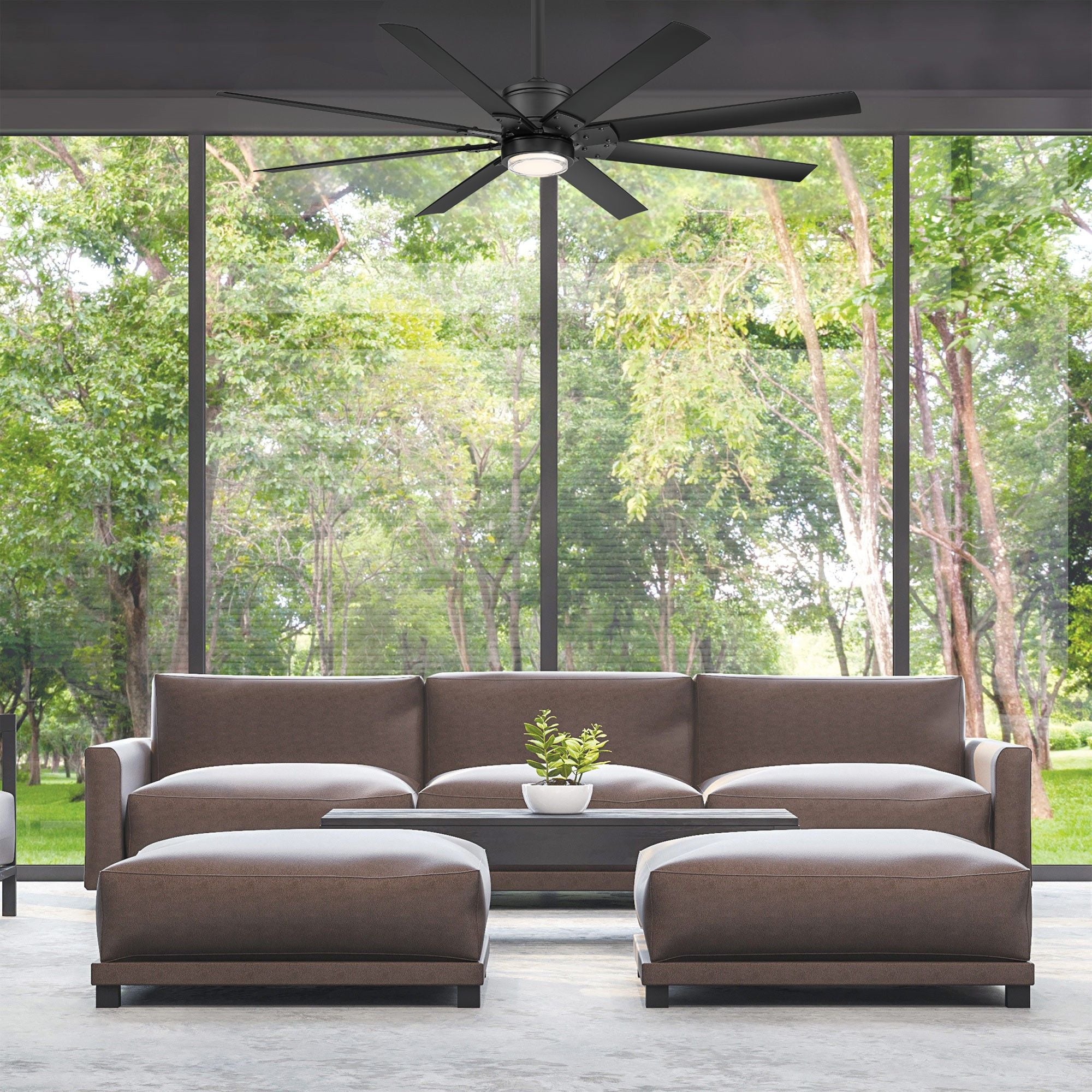 Renegade 52" Black LED Smart Windmill Ceiling Fan