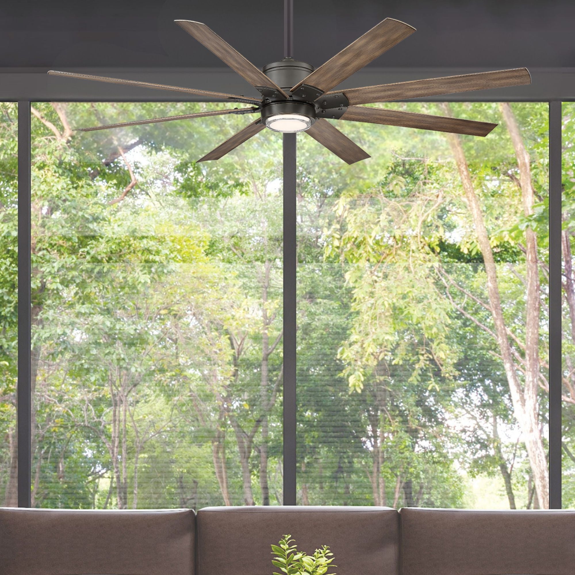 Renegade 52" Bronze LED Smart Windmill Ceiling Fan