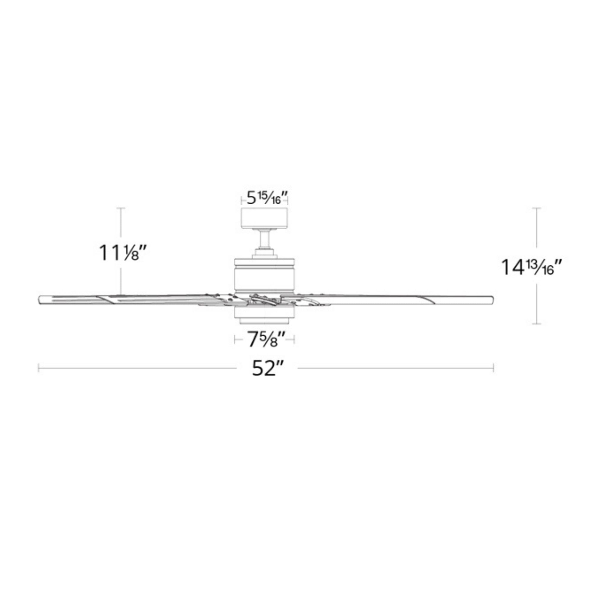 Renegade 52" Bronze LED Smart Windmill Ceiling Fan