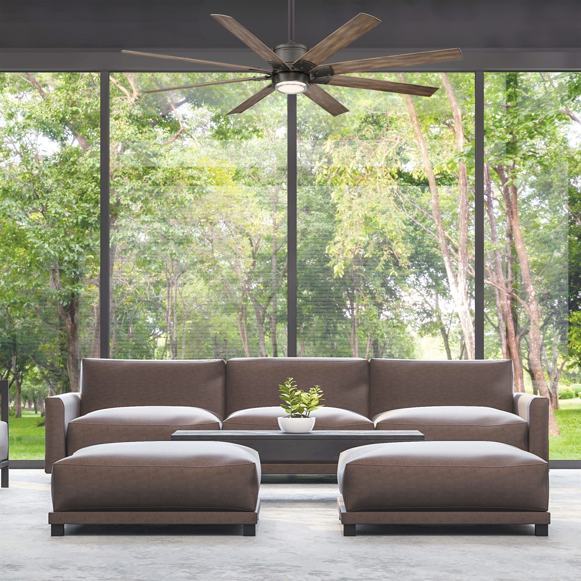 Renegade 52" Bronze LED Smart Windmill Ceiling Fan