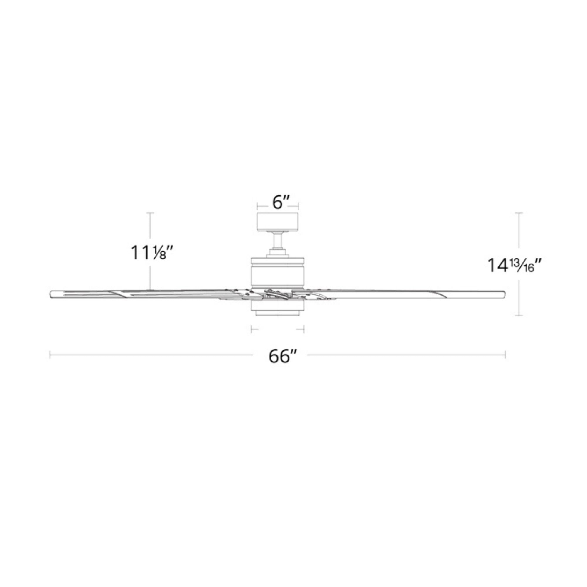 Renegade 66" Graphite LED Smart Windmill Ceiling Fan