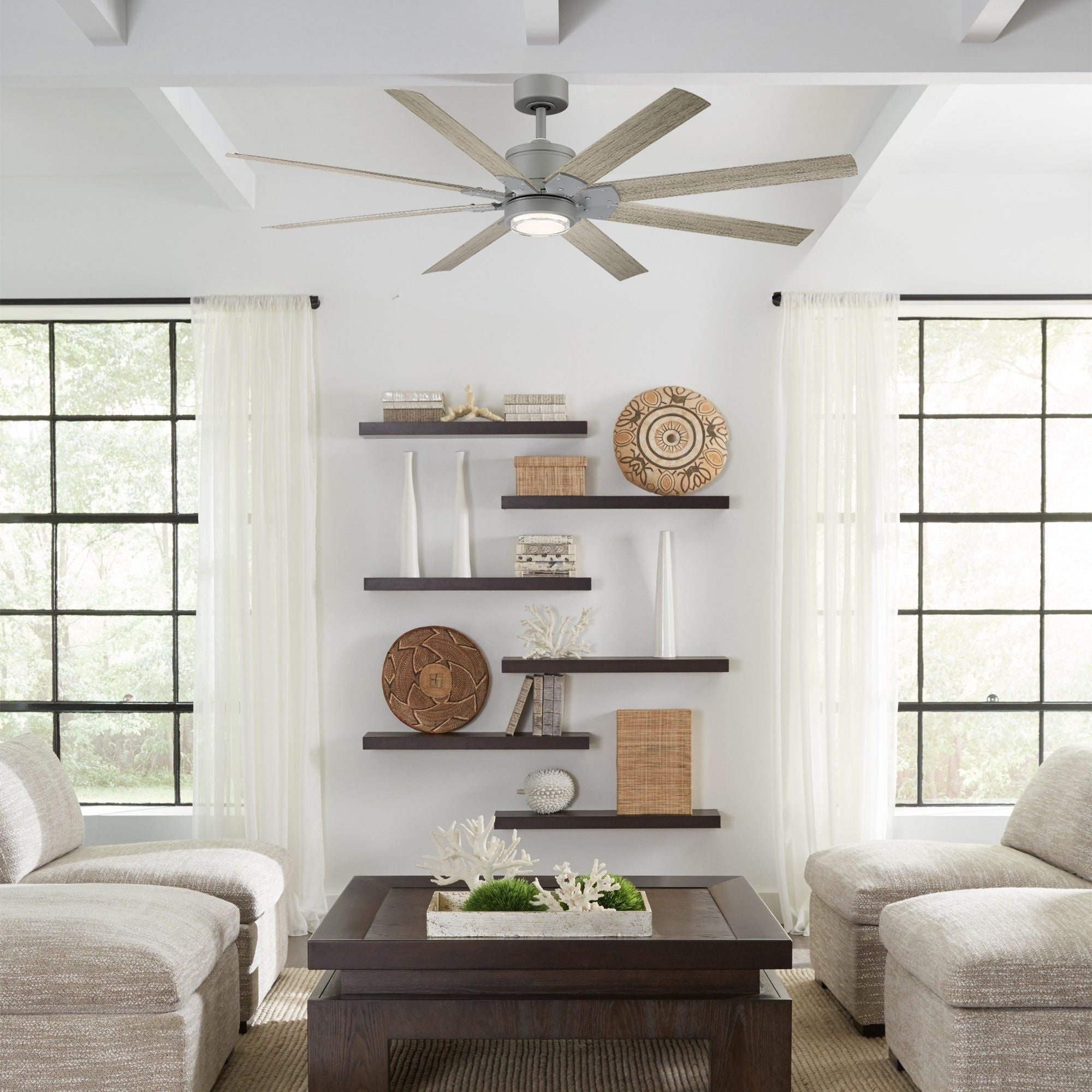 Renegade 66" Graphite LED Smart Windmill Ceiling Fan