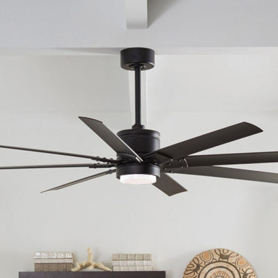 Modern Forms Renegade 66 in Outdoor LED Smart Ceiling Fan Matte Black