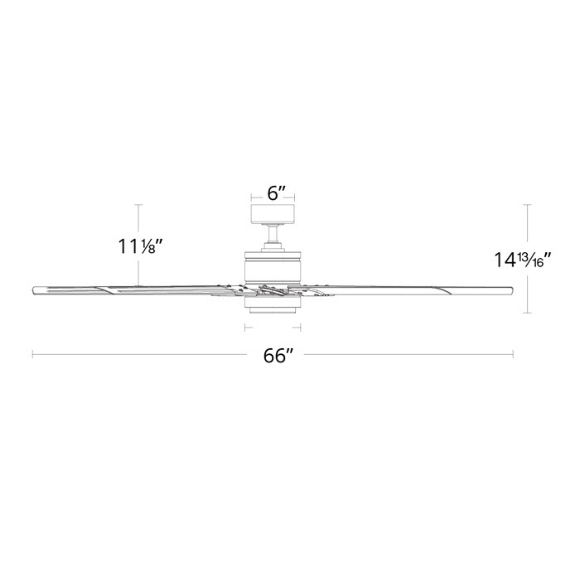 Renegade 66" Bronze LED Smart Windmill Ceiling Fan