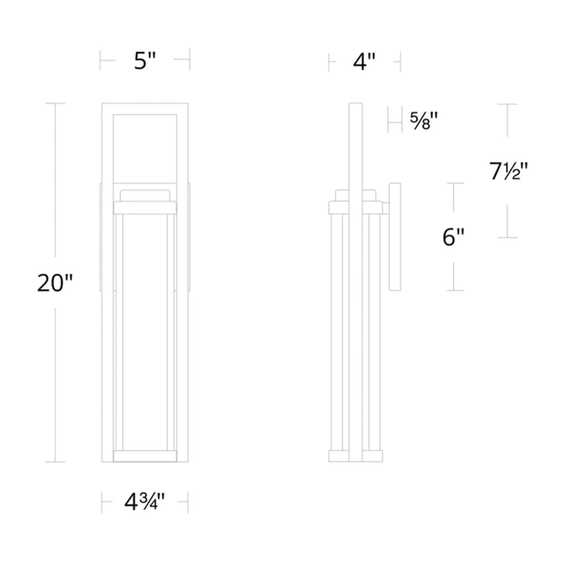 Modern Forms - Revere 20" LED Outdoor Wall Sconce, Black Finish | Bees Lighting