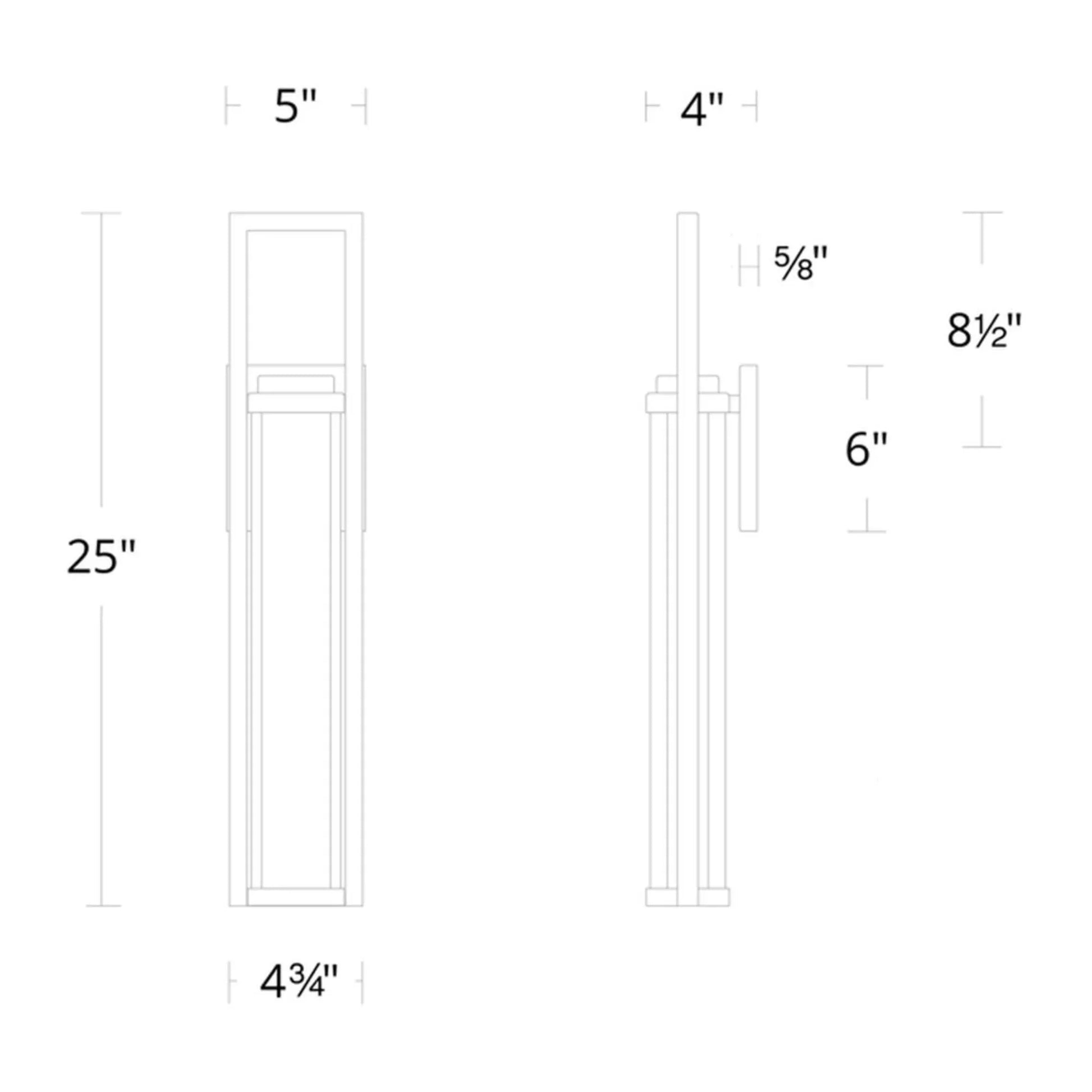 Modern Forms - Revere 25" LED Outdoor Wall Sconce, Black Finish | Bees Lighting