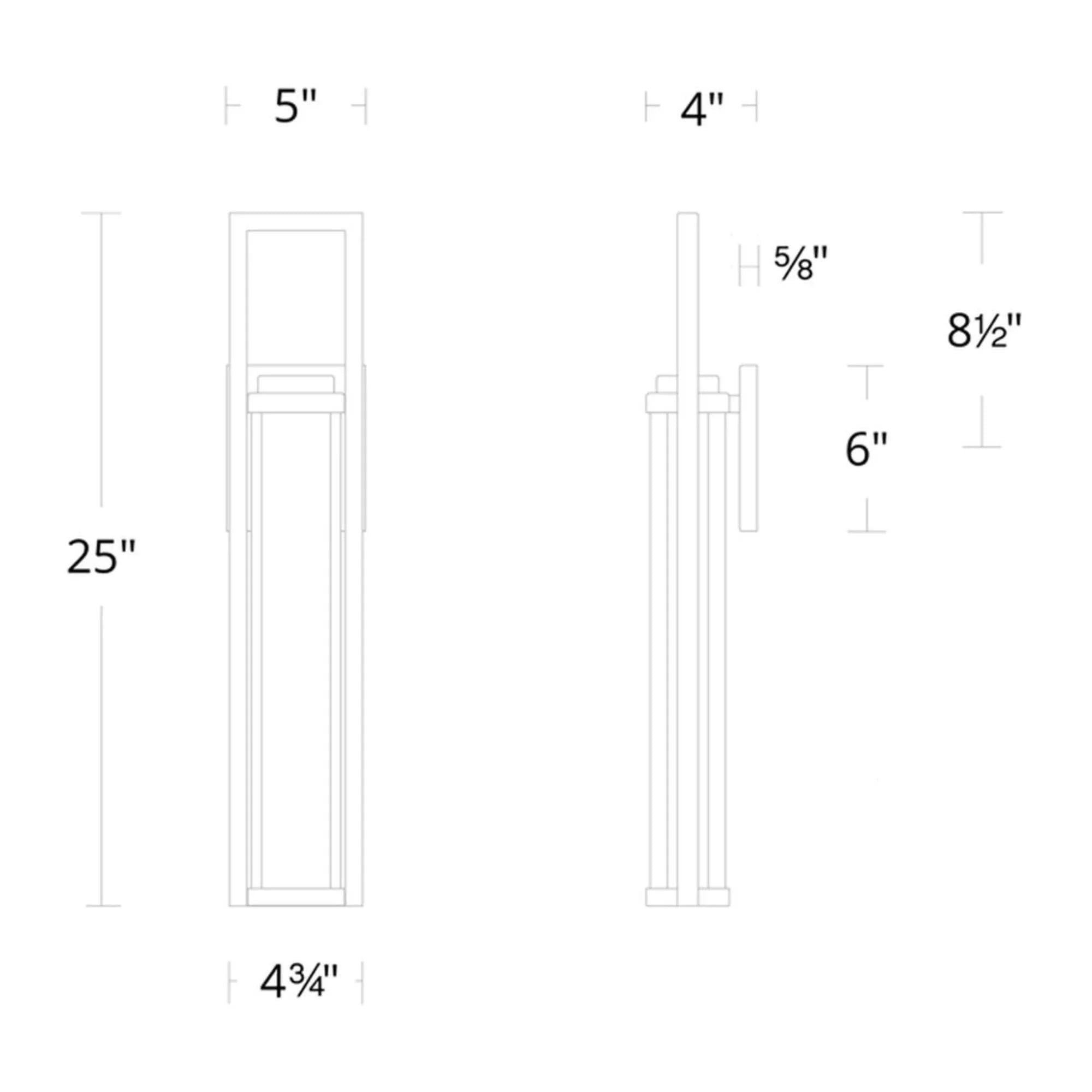 Modern Forms - Revere 25" LED Outdoor Wall Sconce, Black Finish | Bees Lighting