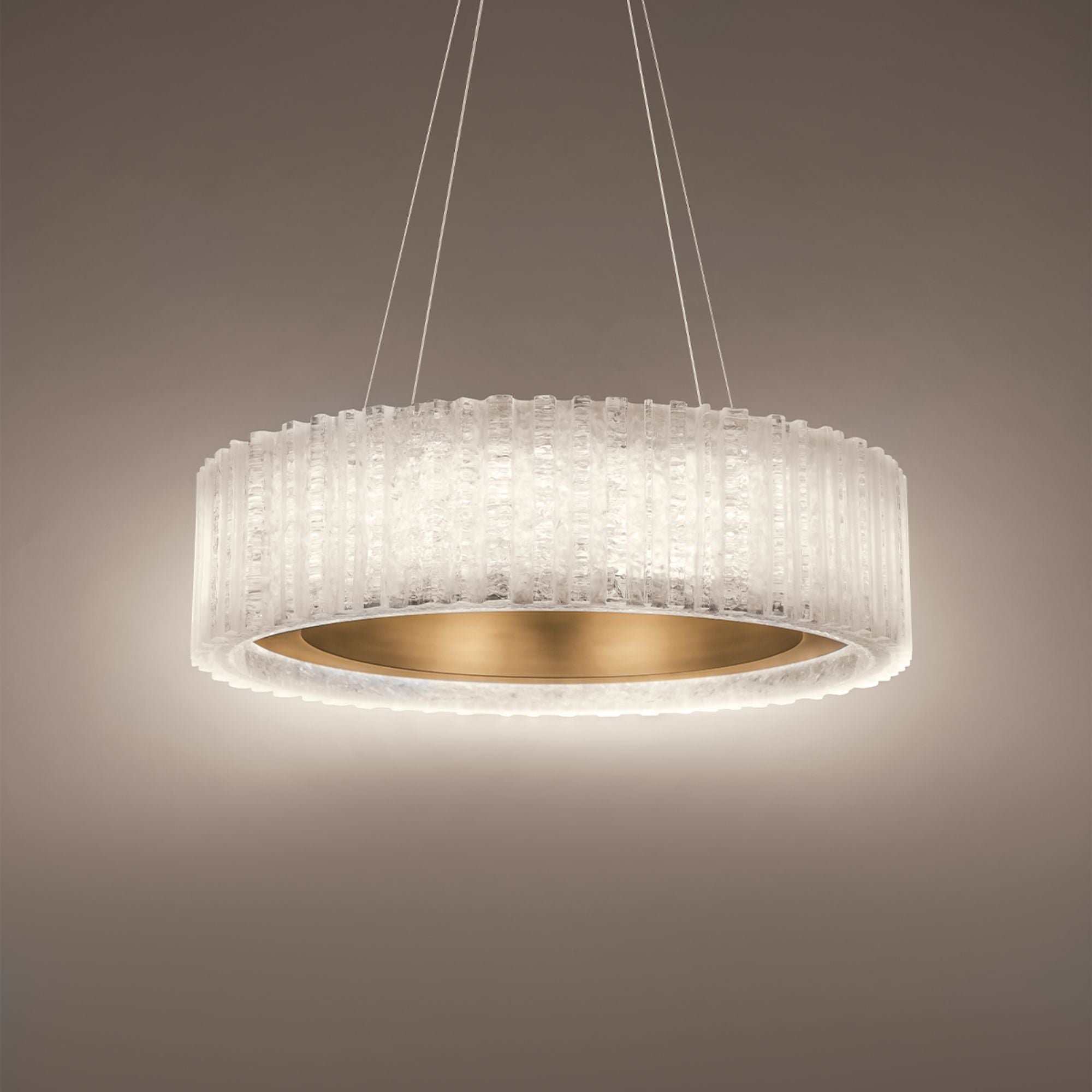 Rhiannon 28" LED Chandelier, Aged Brass Finish - Bees Lighting