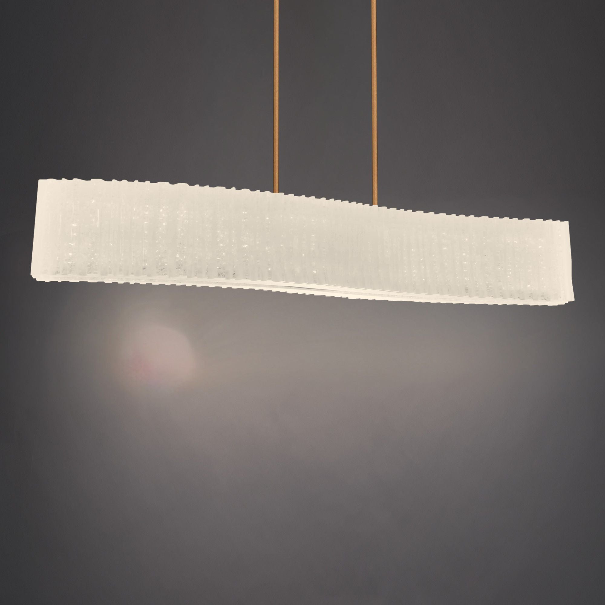 Rhiannon 48" LED Linear Chandelier, Aged Brass Finish - Bees Lighting