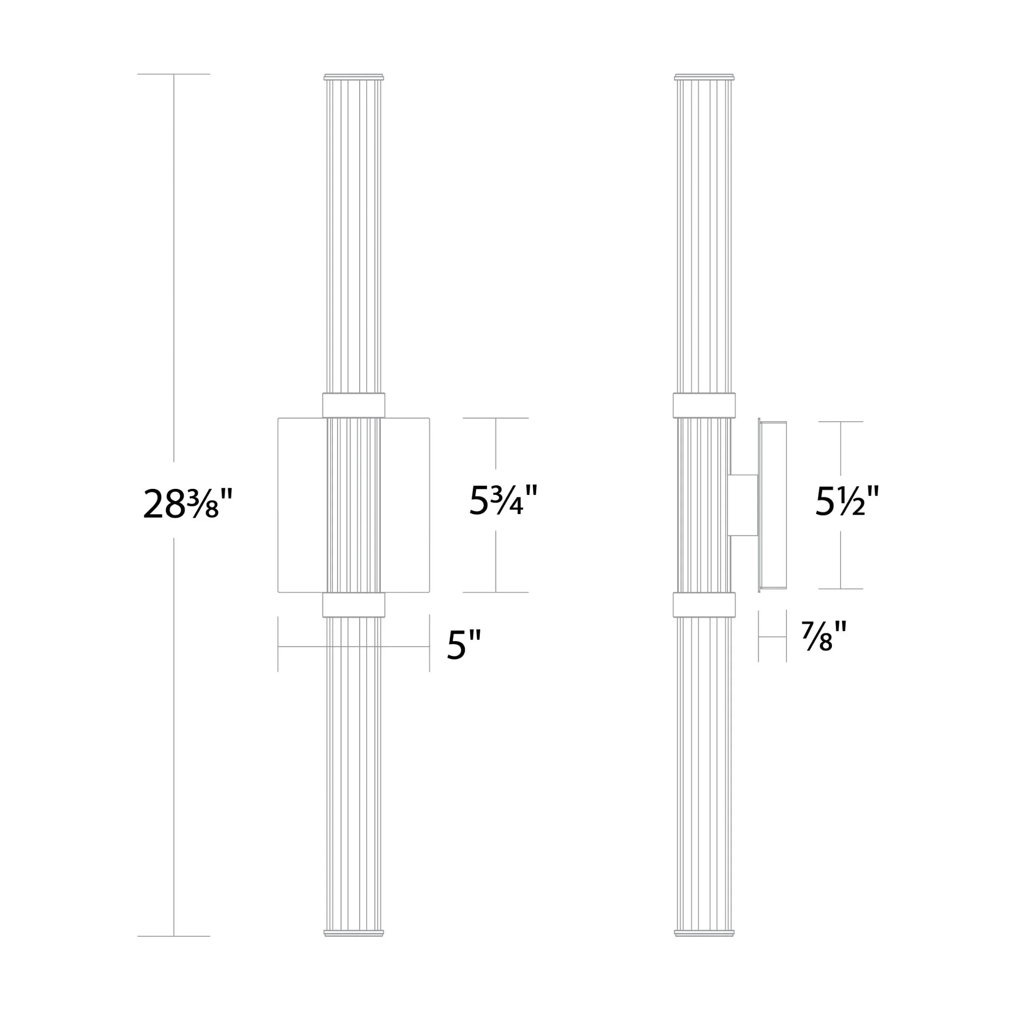 Ribeye 28" LED Bath Vanity, Brushed Nickel Finish