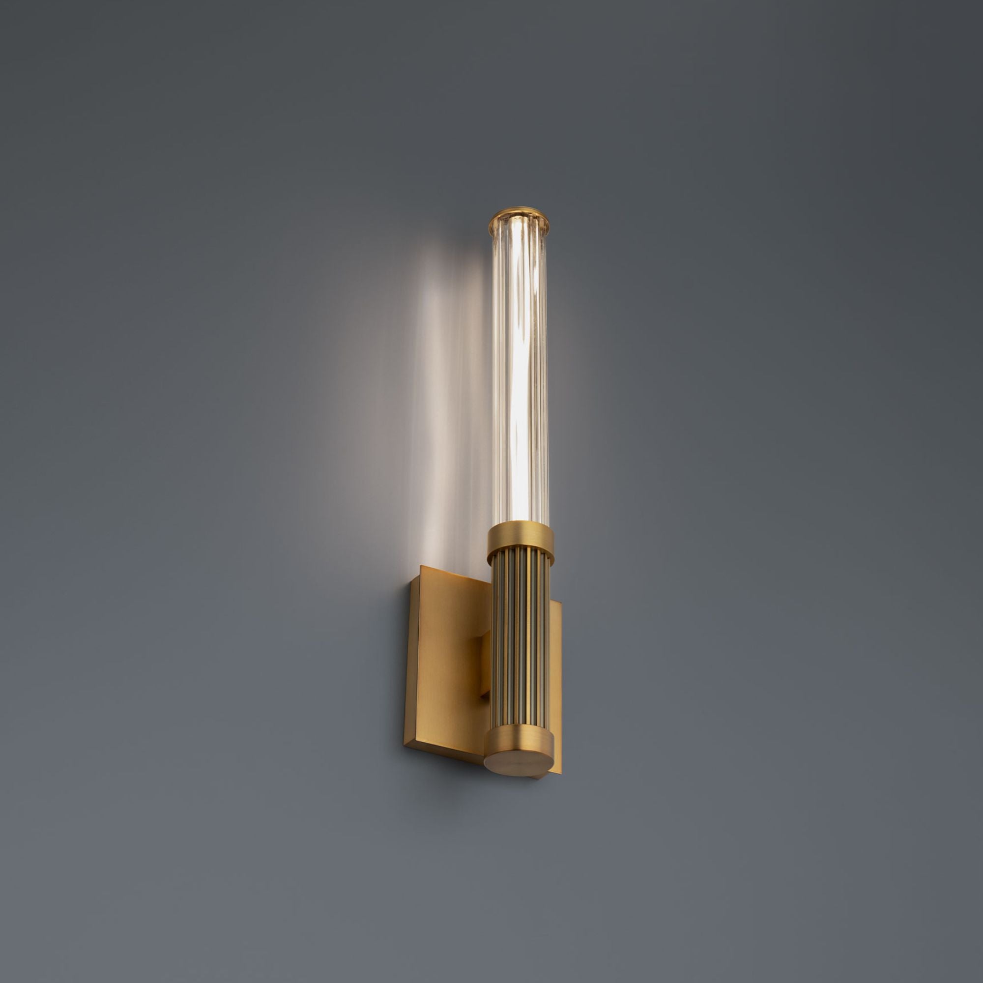 Ribeye 18" LED Wall Sconce, Aged Brass Finish