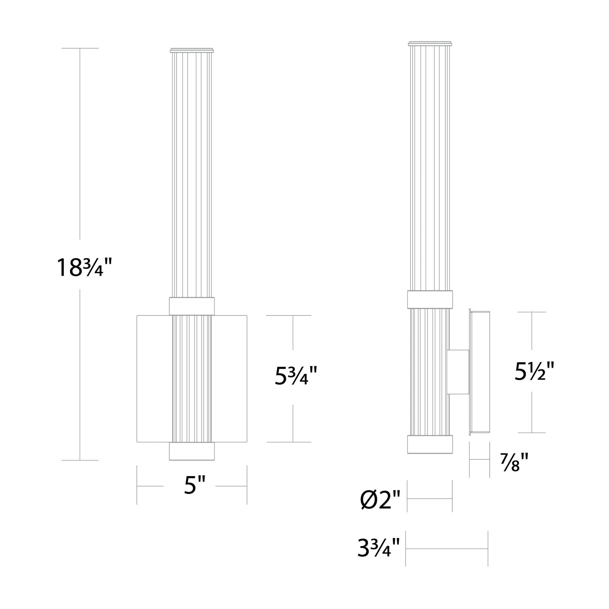 Ribeye 18" LED Wall Sconce, Aged Brass Finish