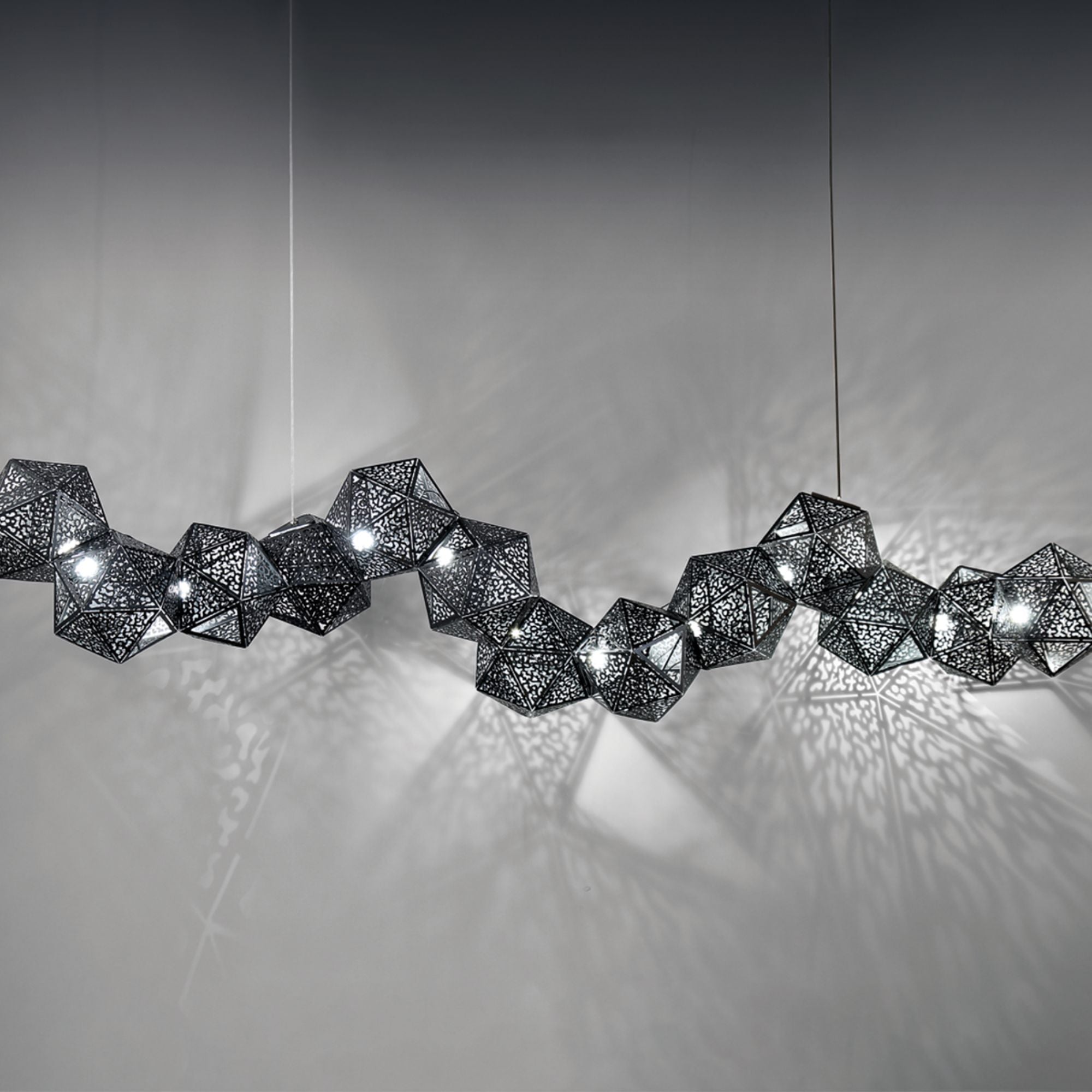 Riddle 64" LED Linear Pendant, Black Finish