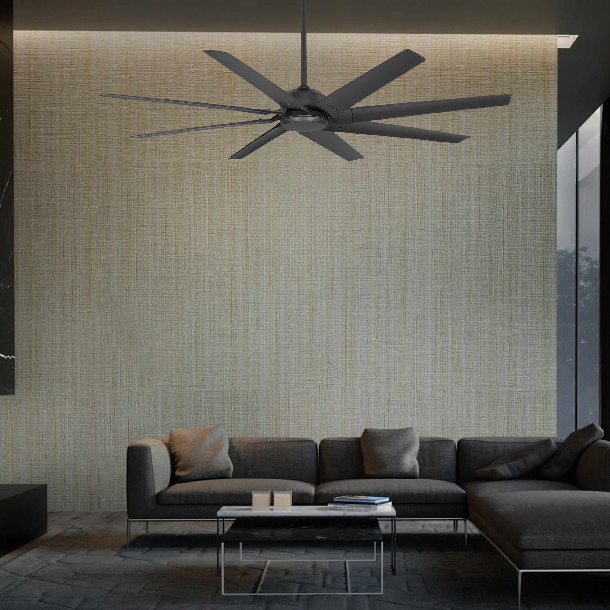 Roboto XL 70" Matte Black Outdoor Ceiling Fan