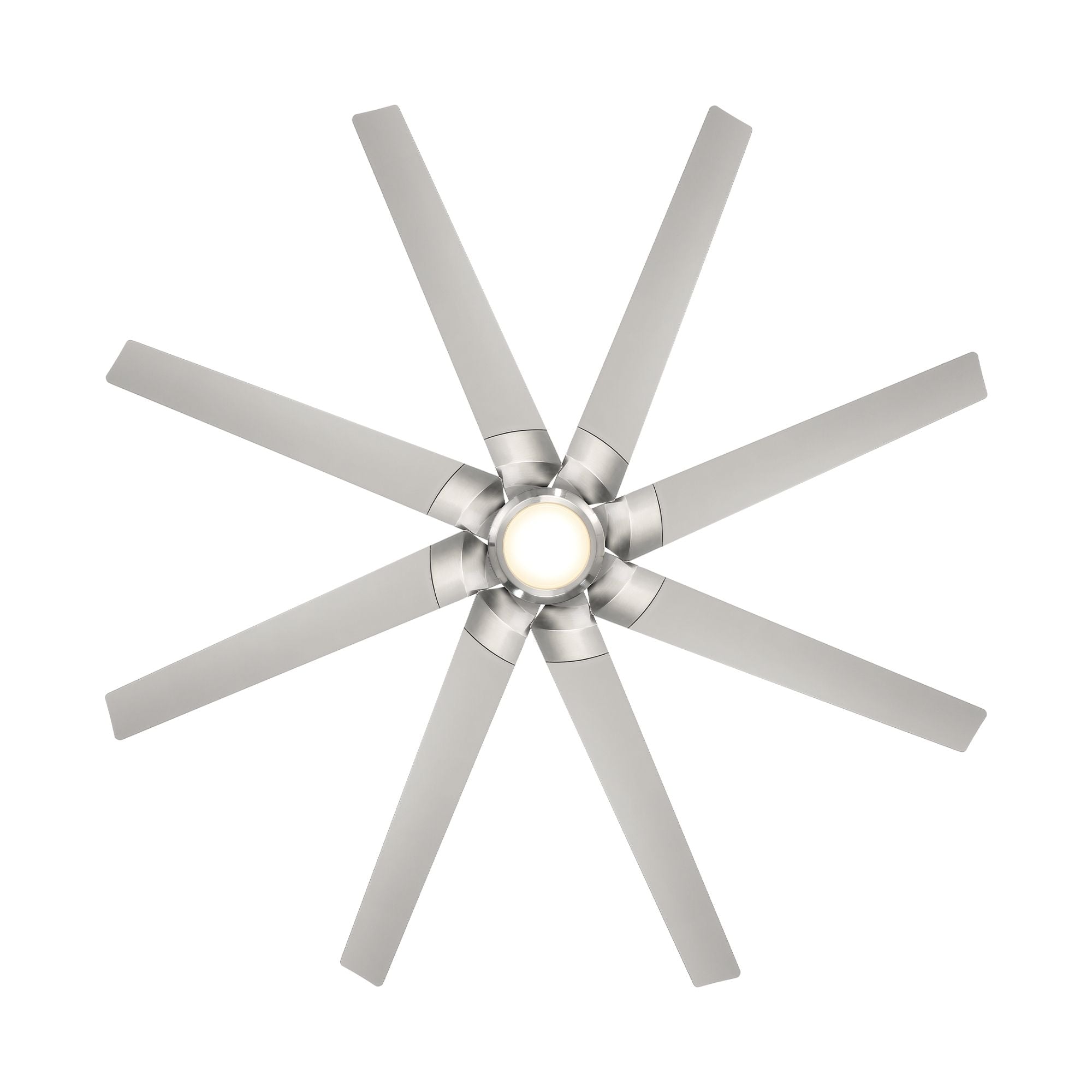 Roboto XL 70" Brushed Nickel Outdoor Ceiling Fan with LED Light