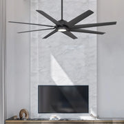 Modern Forms - Roboto XL 70" Matte Black Outdoor Ceiling Fan with LED Light | Bees Lighting