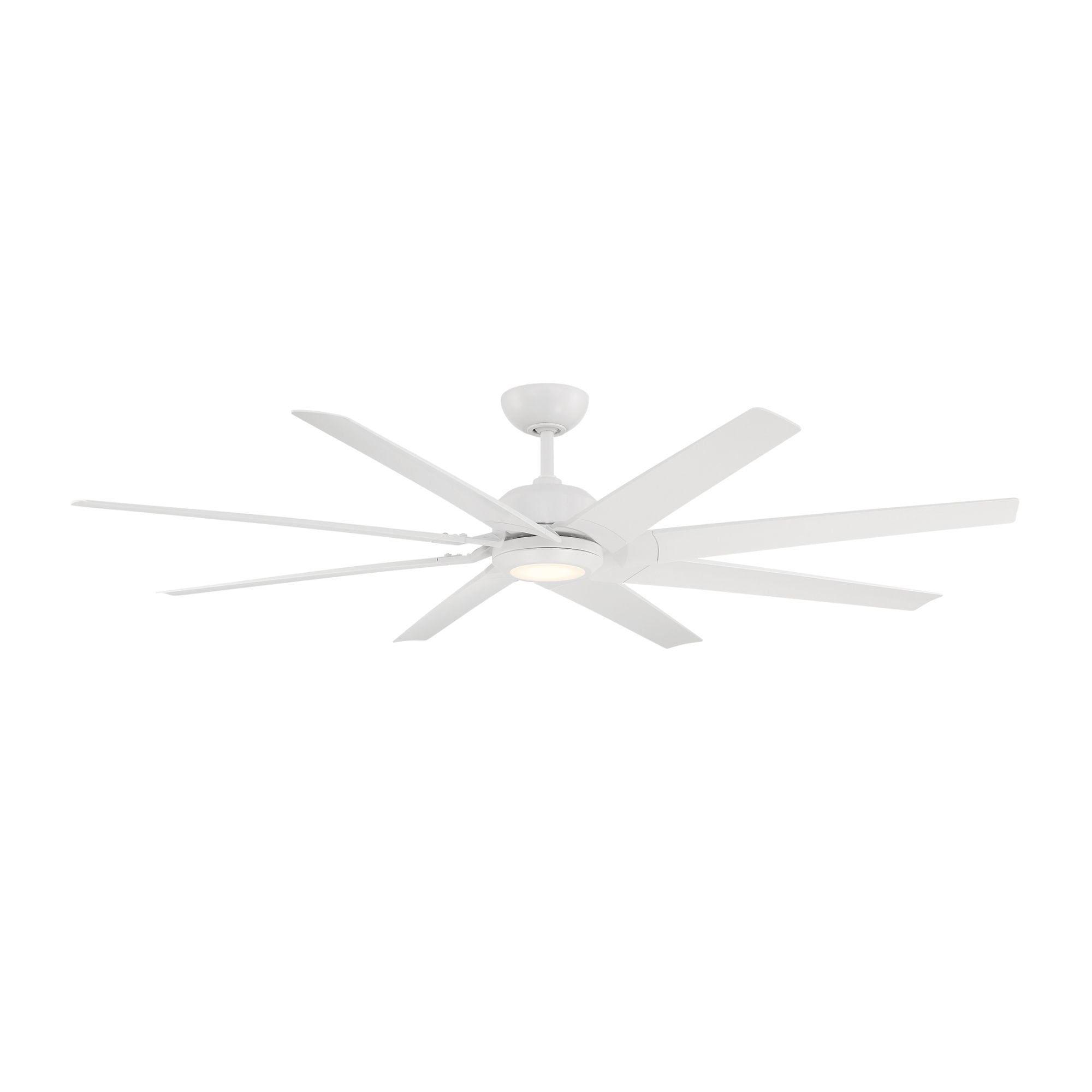 Roboto XL 70" Matte White Outdoor Ceiling Fan with LED Light