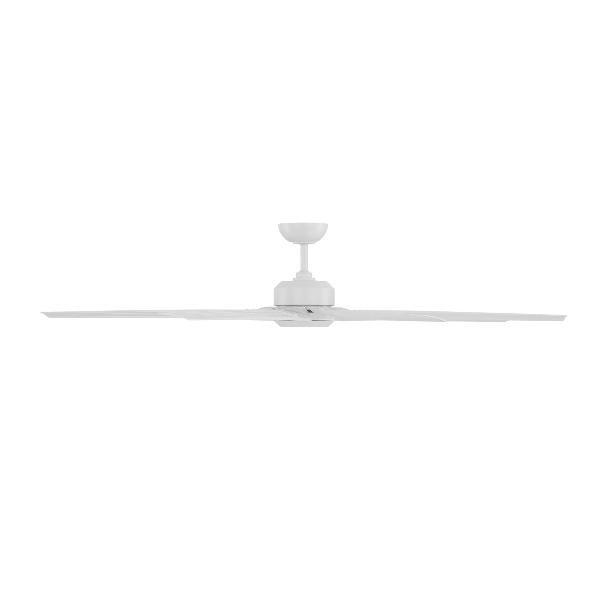 Roboto XL 70" Matte White Outdoor Ceiling Fan with LED Light