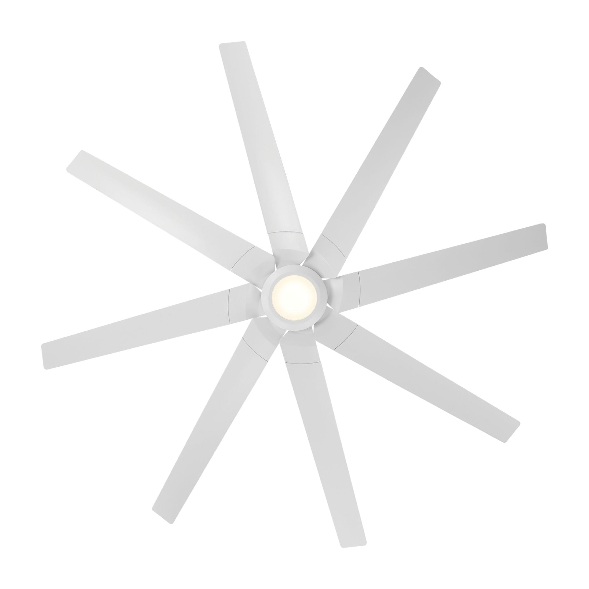 Roboto XL 70" Matte White Outdoor Ceiling Fan with LED Light