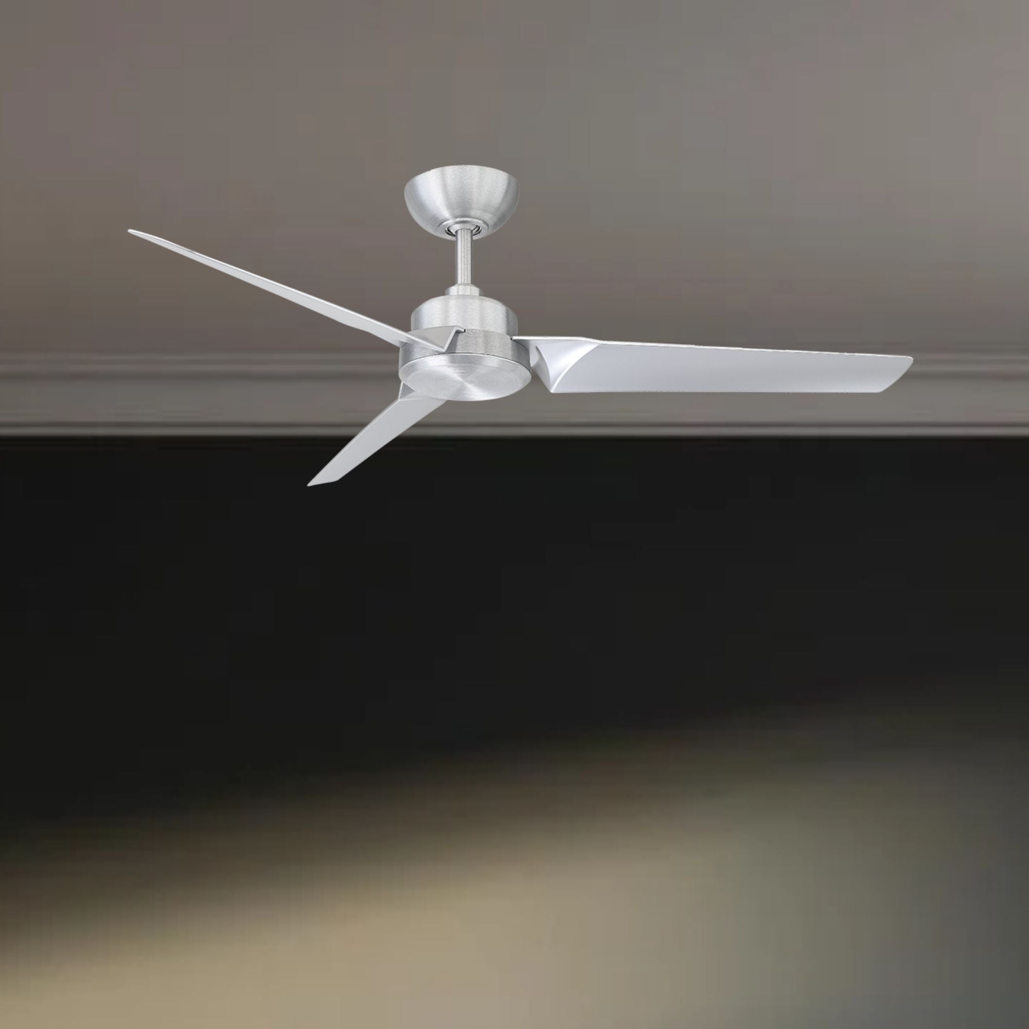 Roboto 52" Brushed Aluminum Outdoor Ceiling Fan