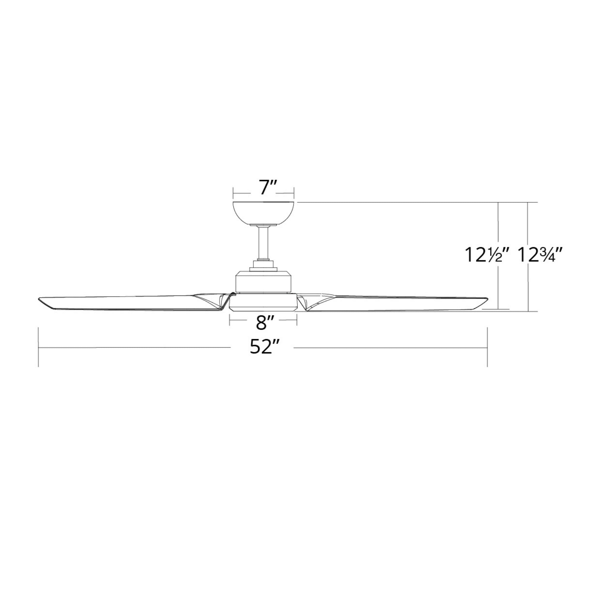 Roboto 52" Brushed Aluminum Outdoor Ceiling Fan