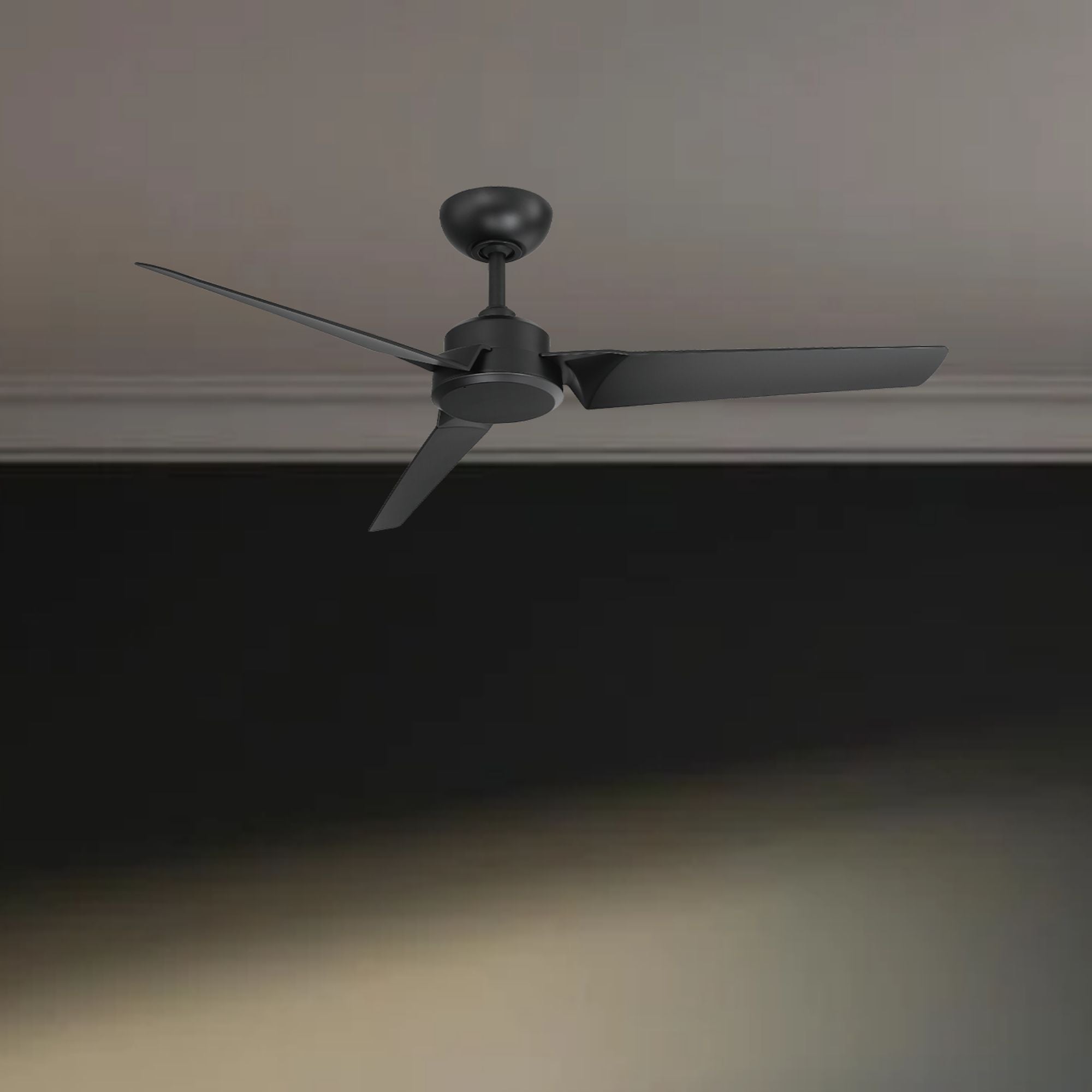 Roboto 52" Matte Black Outdoor Ceiling Fan