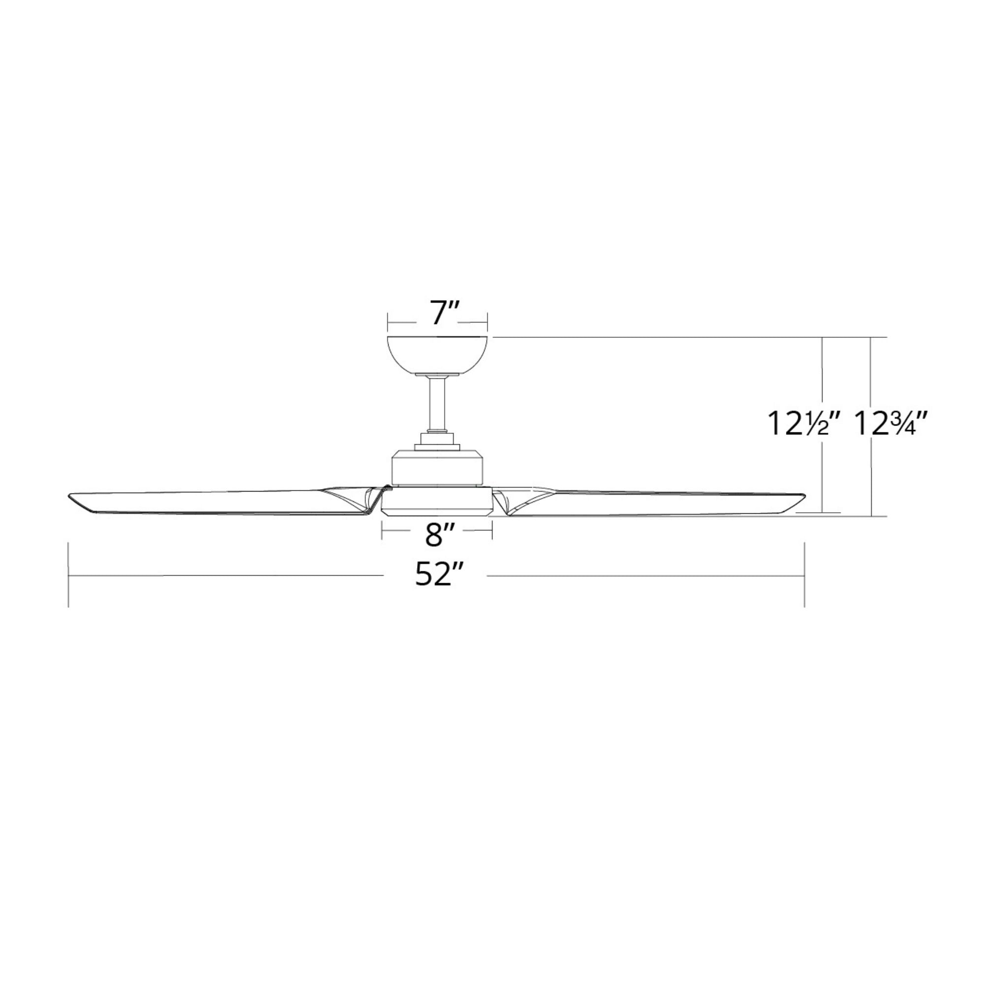 Roboto 52" Matte Black Outdoor Ceiling Fan