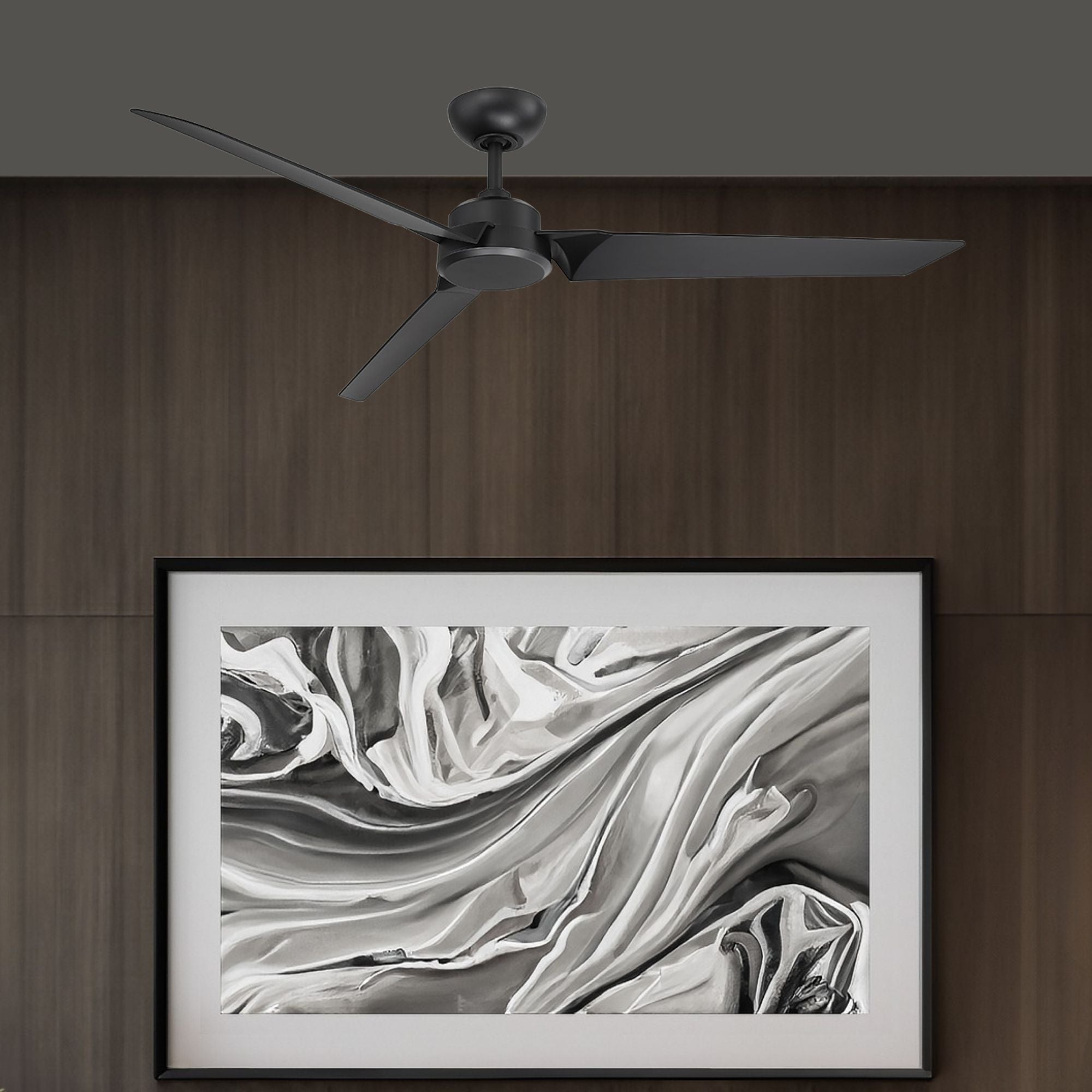 Roboto 62" Matte Black Outdoor Ceiling Fan