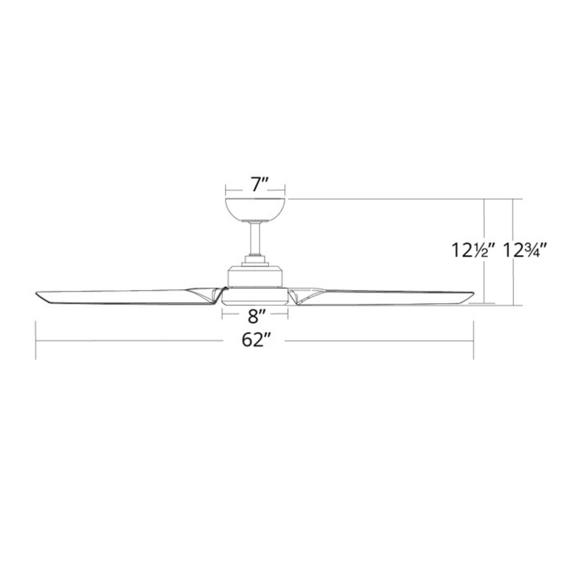 Roboto 62" Matte Black Outdoor Ceiling Fan