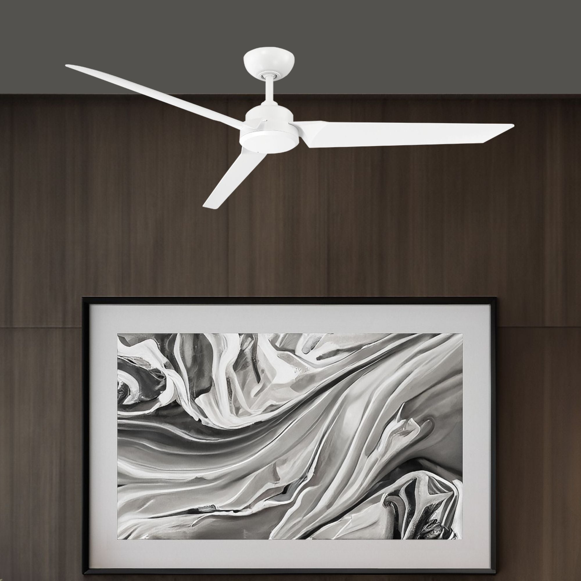Roboto 62" Matte White Outdoor Ceiling Fan