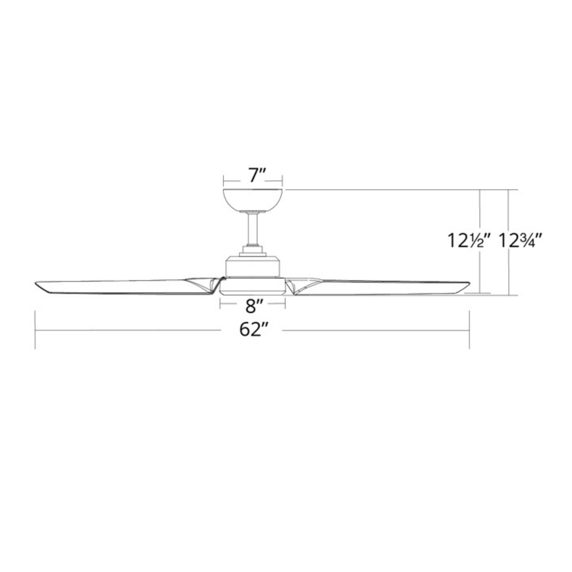 Roboto 62" Matte White Outdoor Ceiling Fan