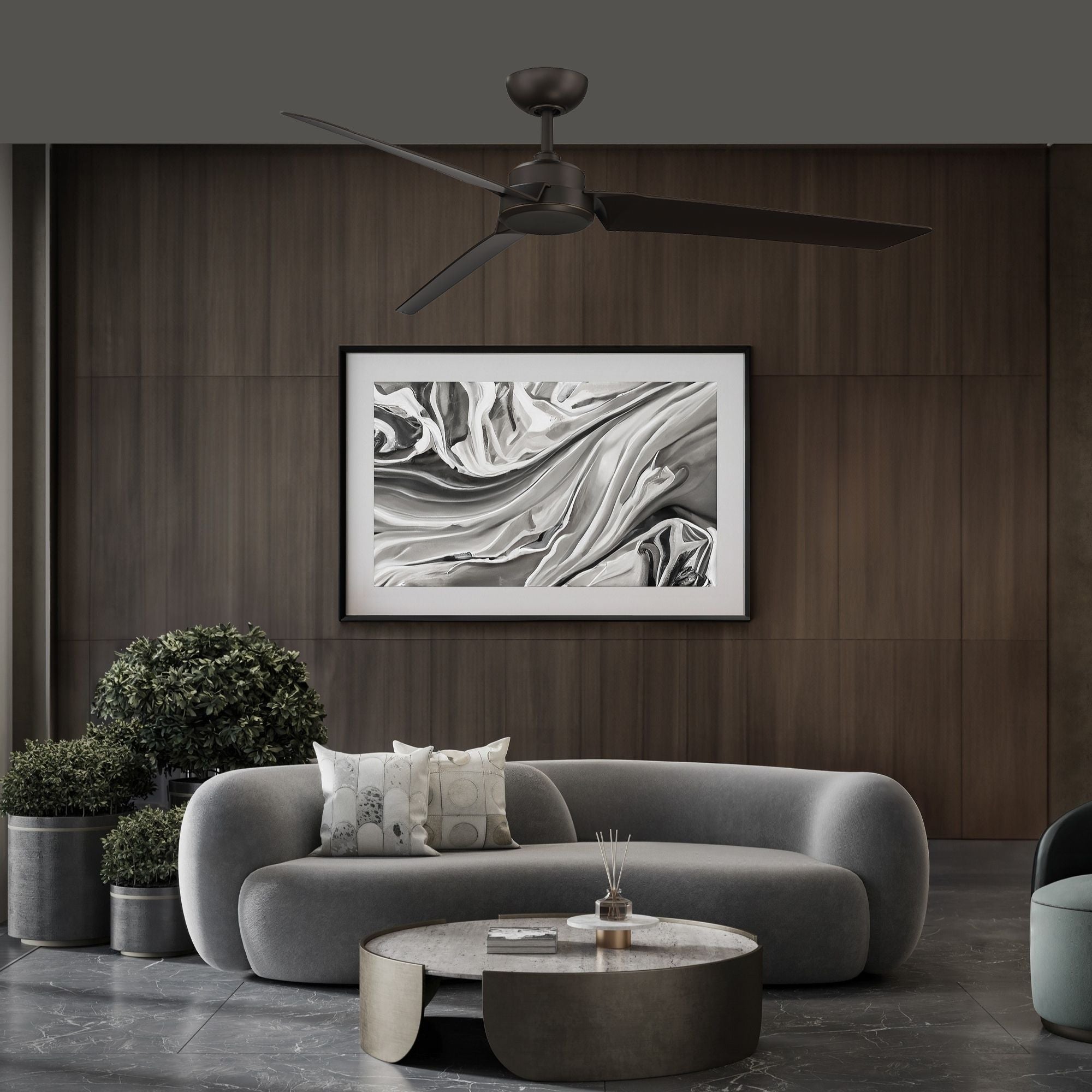 Roboto 62" Oil Rubbed Bronze Outdoor Ceiling Fan