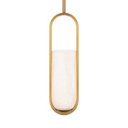 Rollins 16" LED Mini Pendant, Aged Brass Finish