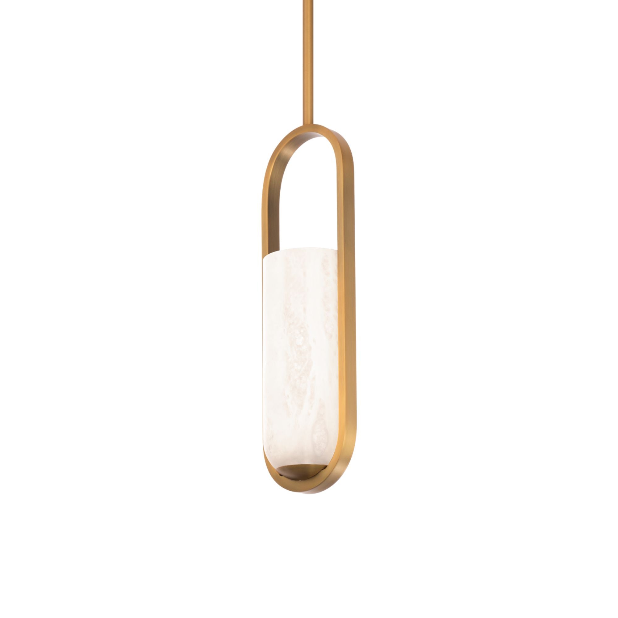 Rollins 16" LED Mini Pendant, Aged Brass Finish