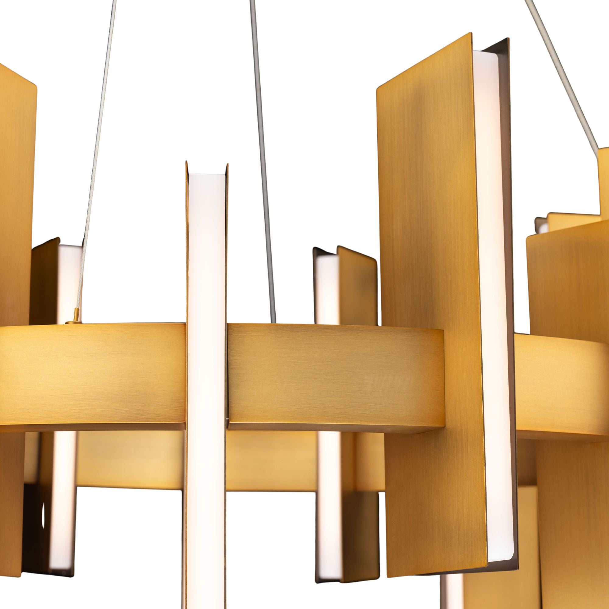 Ronan 32" LED Pendant Light, Aged Brass Finish