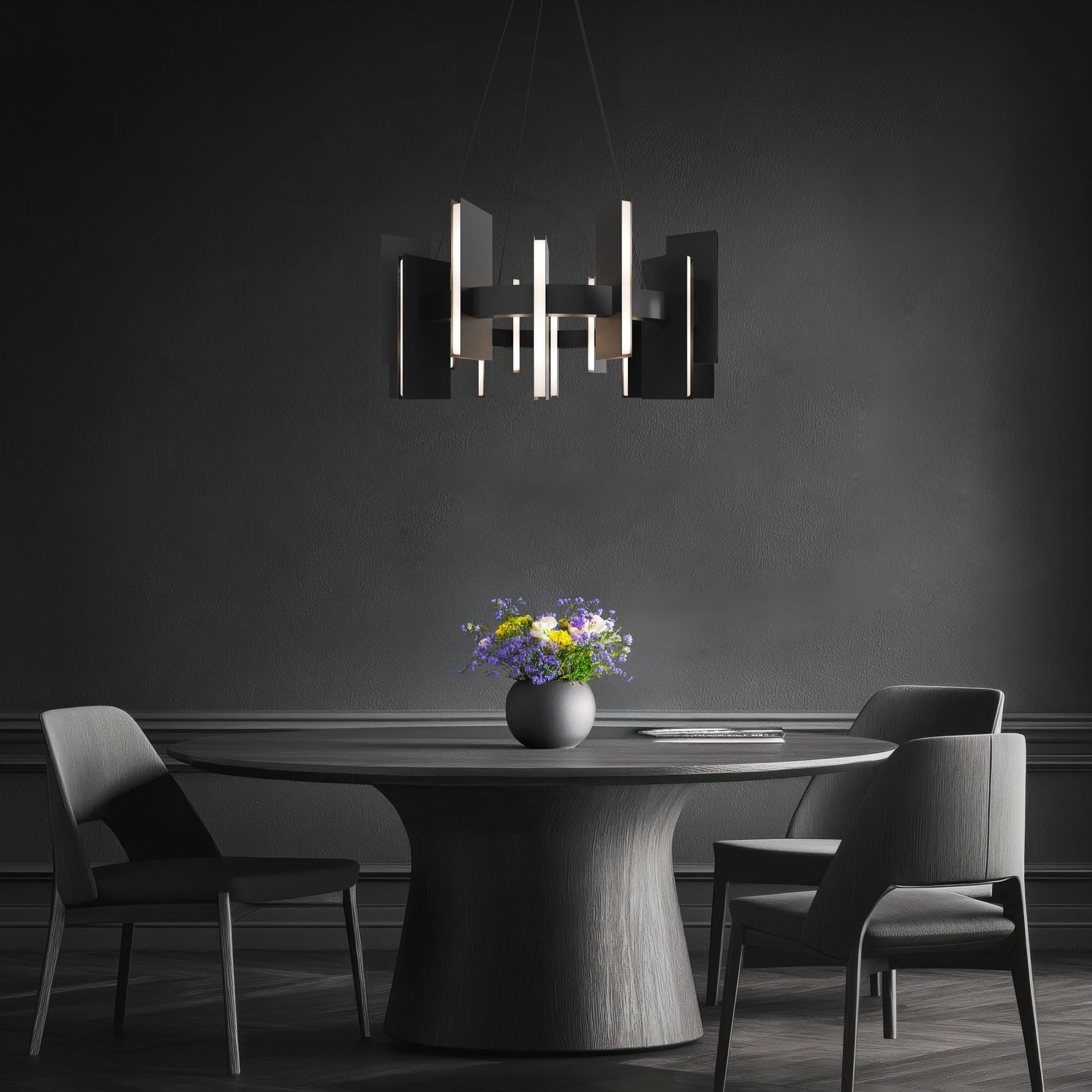 Ronan 32" LED Pendant, Black Finish