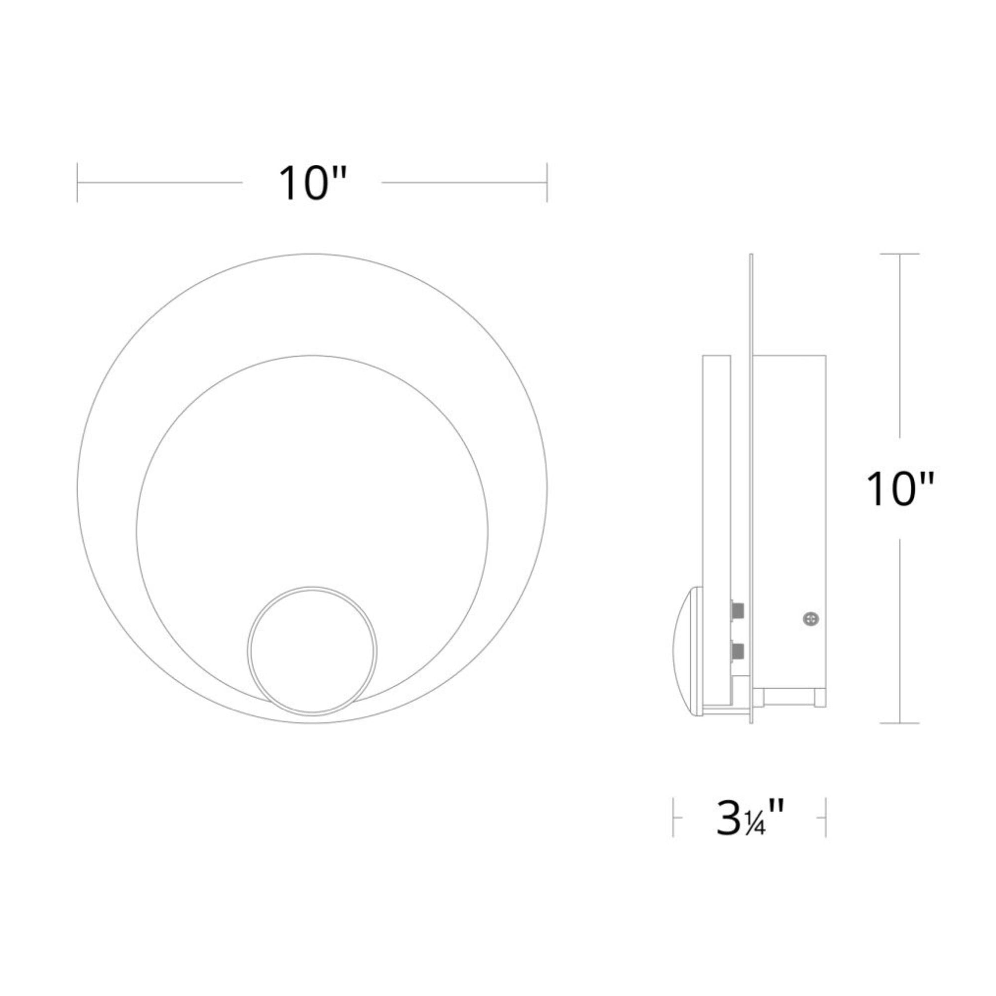 Rowlings 10" LED Wall Sconce, Aged Brass Finish