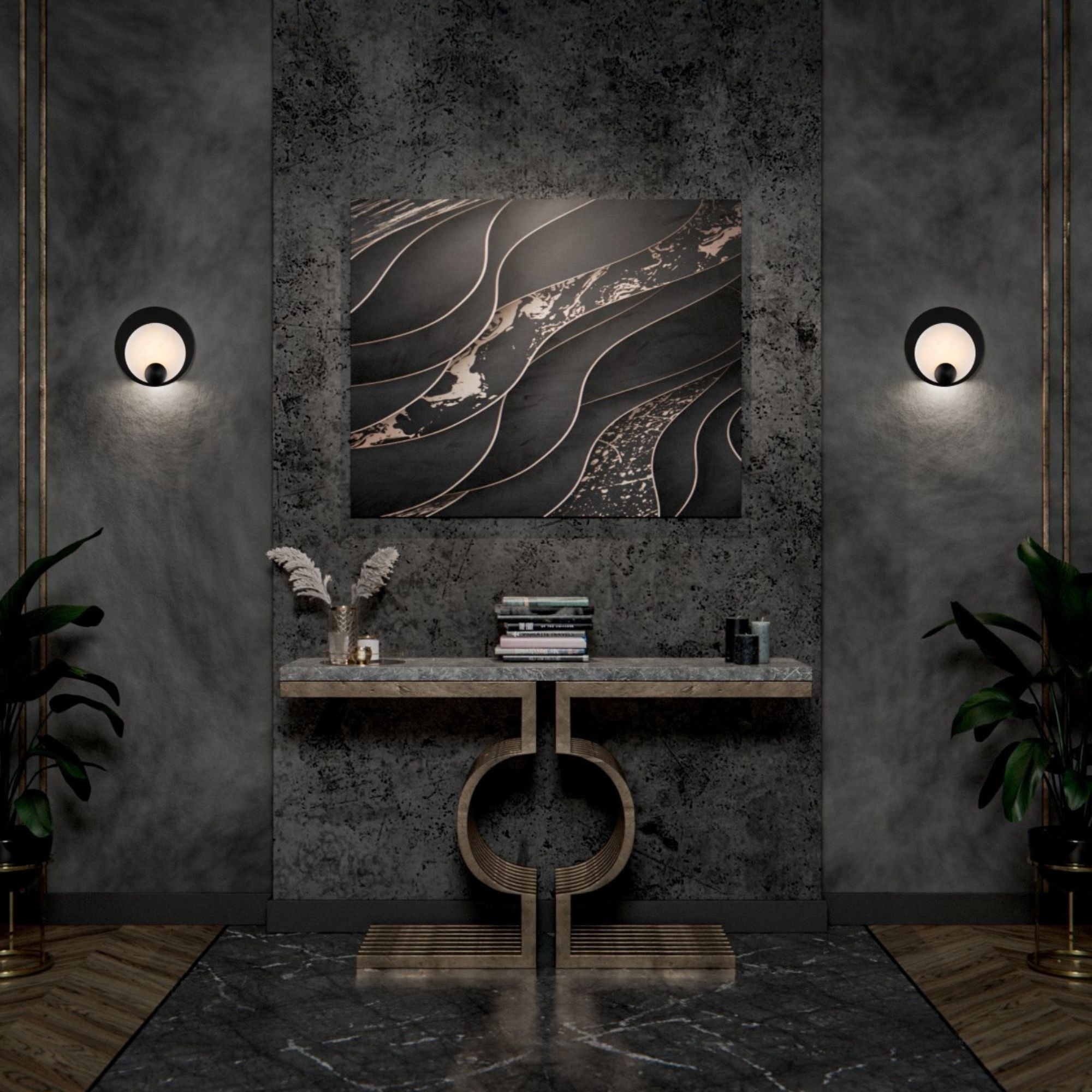 Rowlings 10" LED Wall Sconce, Black Finish