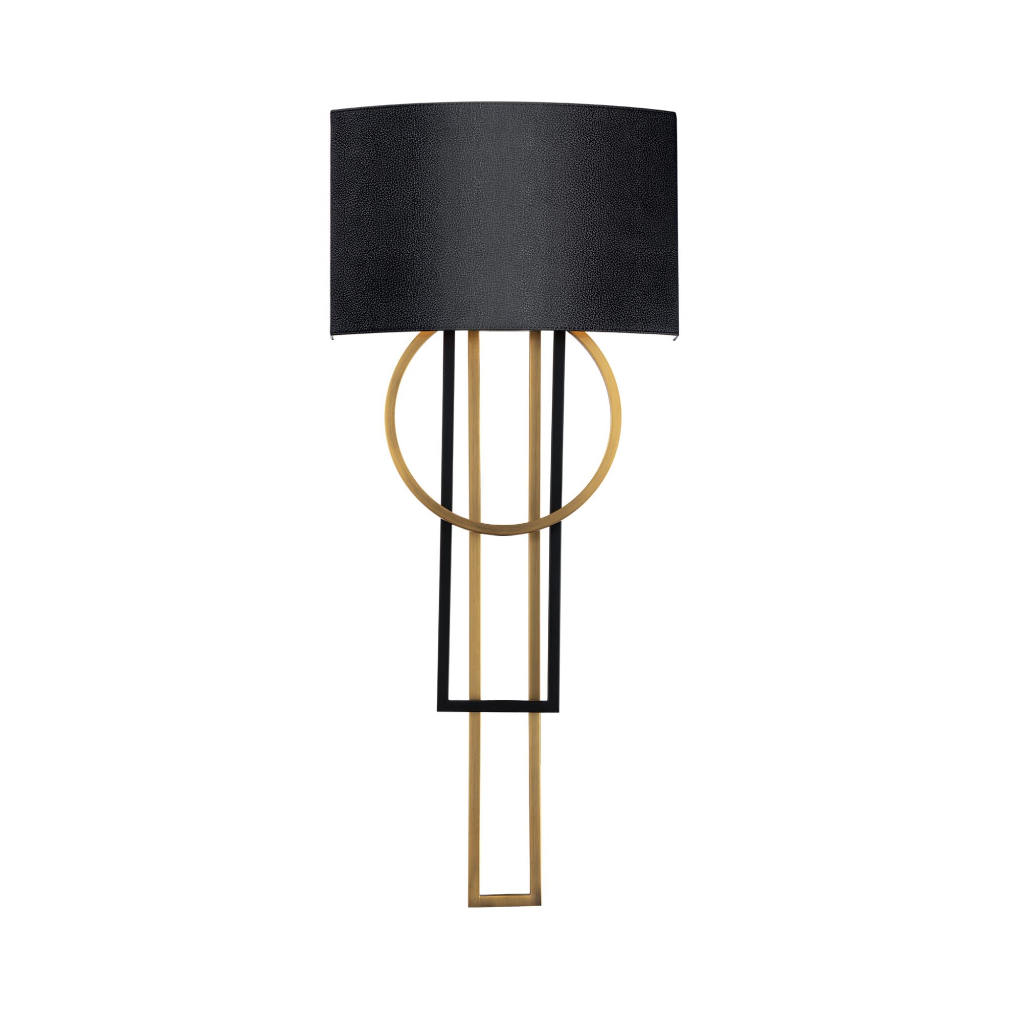 Sartre 32" LED Wall Sconce, Black & Aged Brass Finish