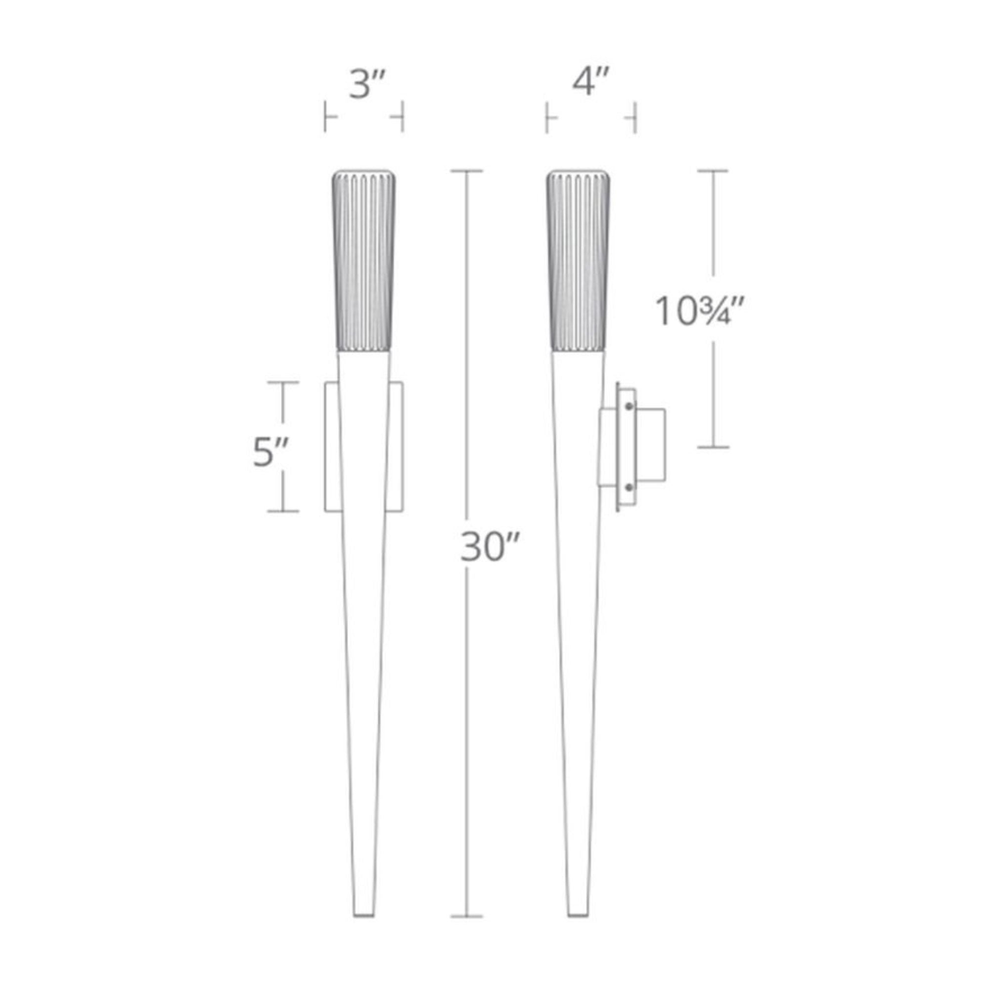 Scepter 30" LED Wall Sconce, Aged Brass Finish