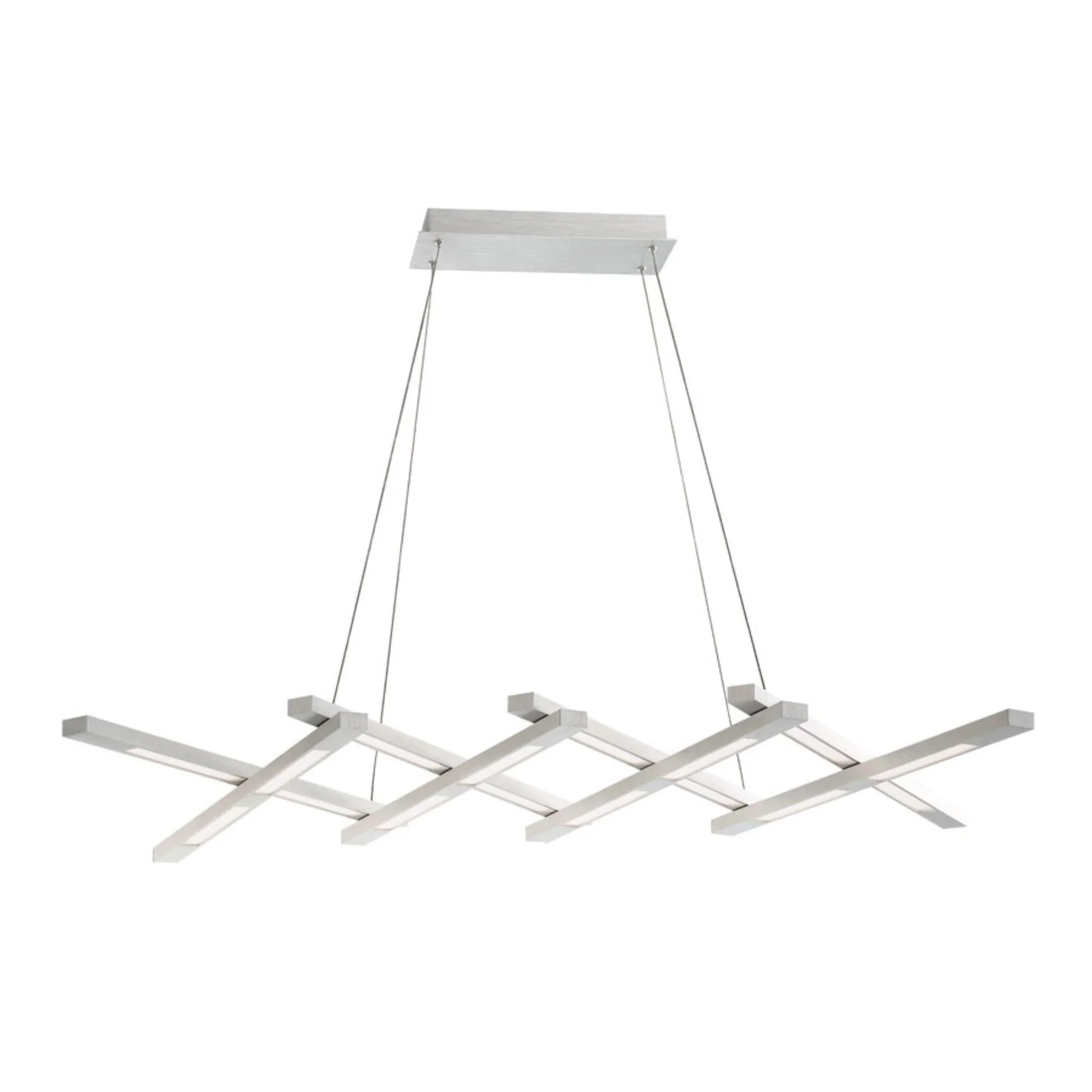 Modern Forms - Scissors 80" LED Linear Pendant, Brushed Aluminum Finish | Bees Lighting