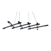 Scissors 80" LED Linear Pendant, Black Finish
