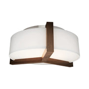Modern Forms - Segment 21" LED Flush Mount, Dark Walnut Finish | Bees Lighting