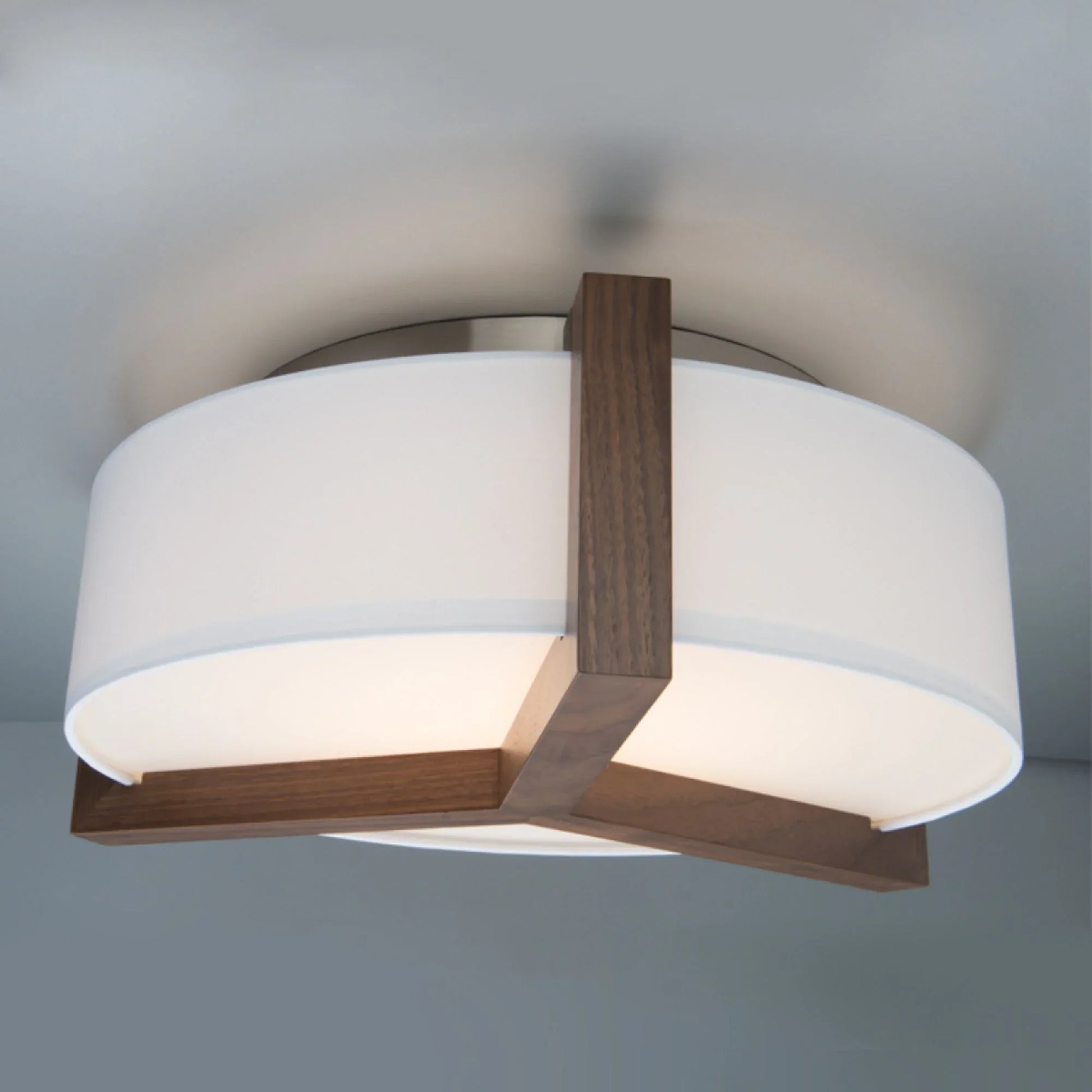 Modern Forms - Segment 21" LED Flush Mount, Dark Walnut Finish | Bees Lighting