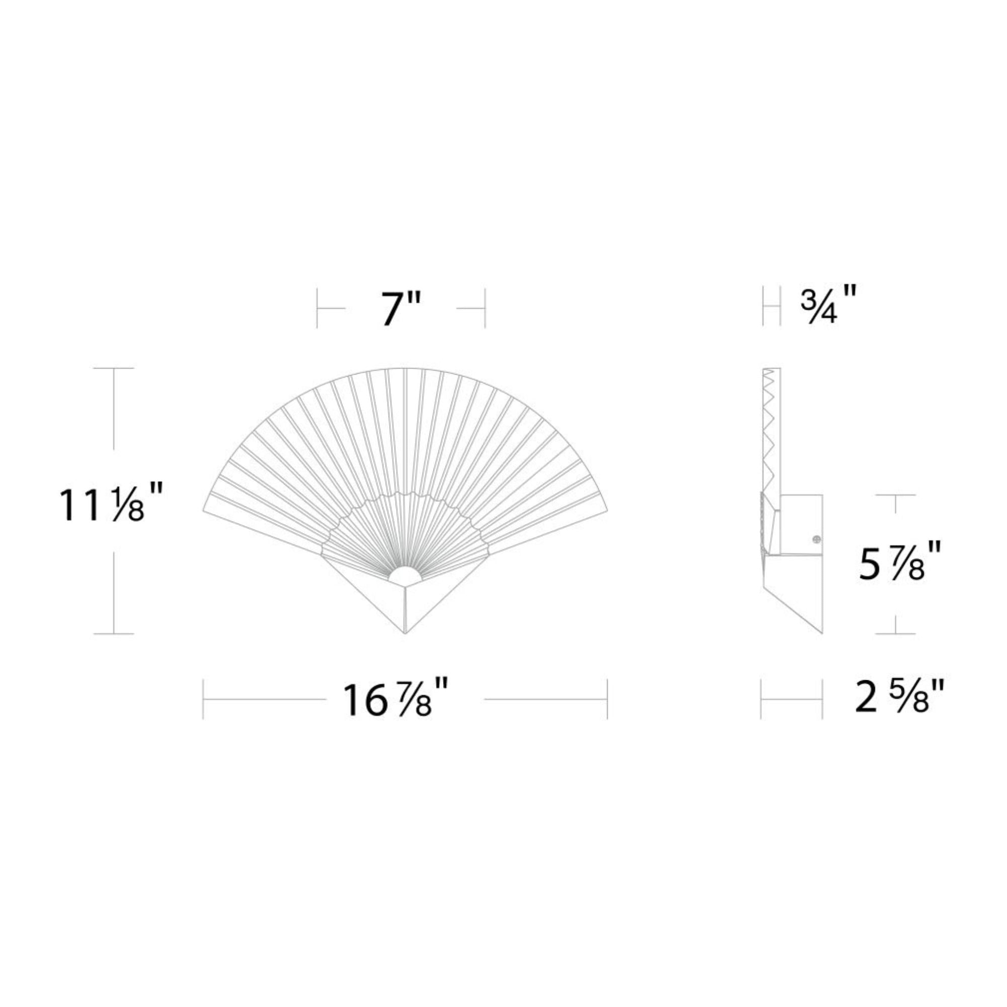 Sensu 17" LED Wall Sconce, Aged Brass Finish