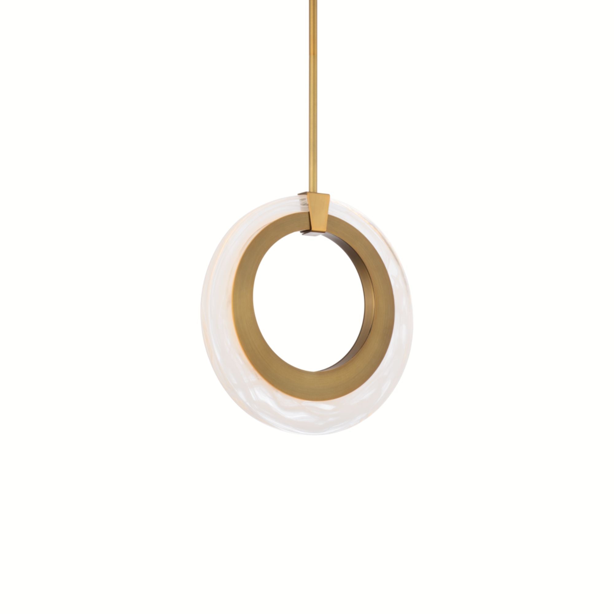 Serenity 10 in. LED Pendant Light Aged Brass Finish