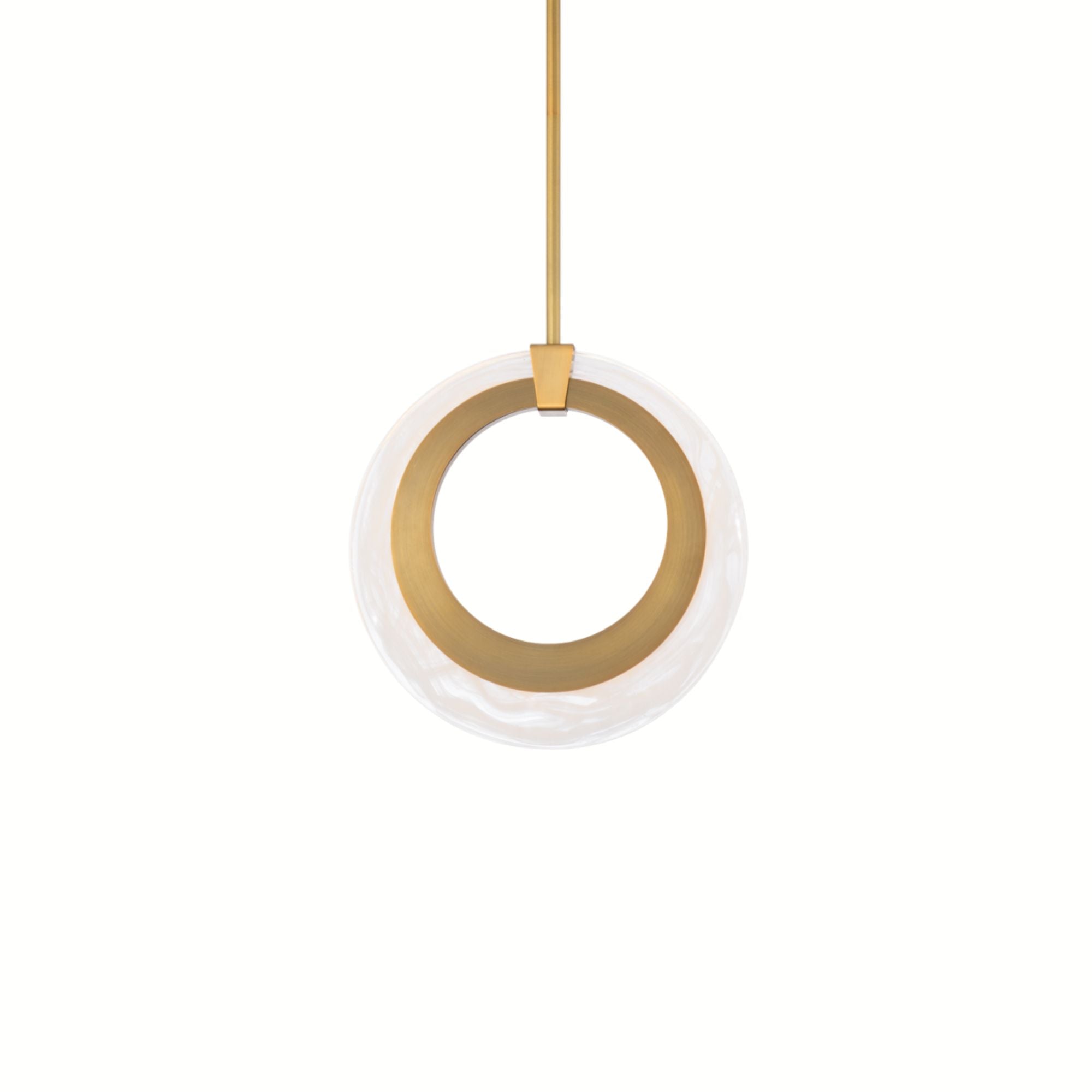Serenity 10 in. LED Pendant Light Aged Brass Finish