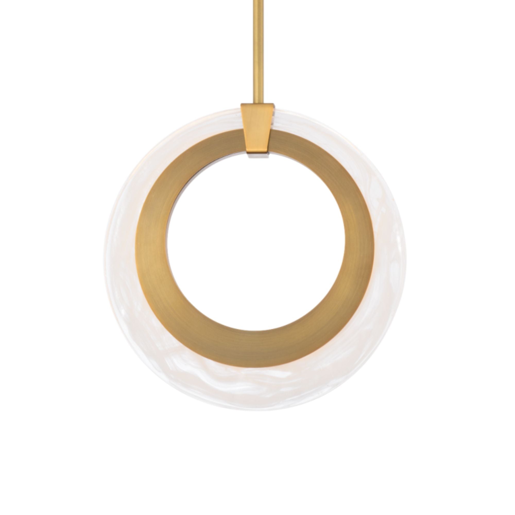 Serenity 10" LED Mini Pendant, Aged Brass Finish - Bees Lighting